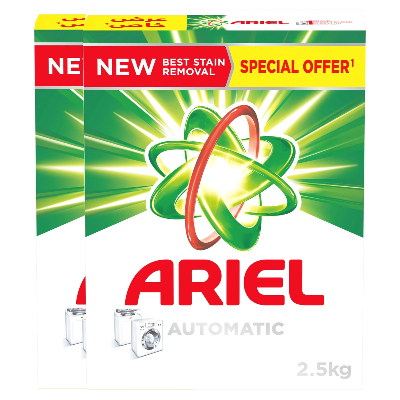 ARIEL LOW SET ORIGINAL SCENT DETERGENT POWDER, 2X2.5KG