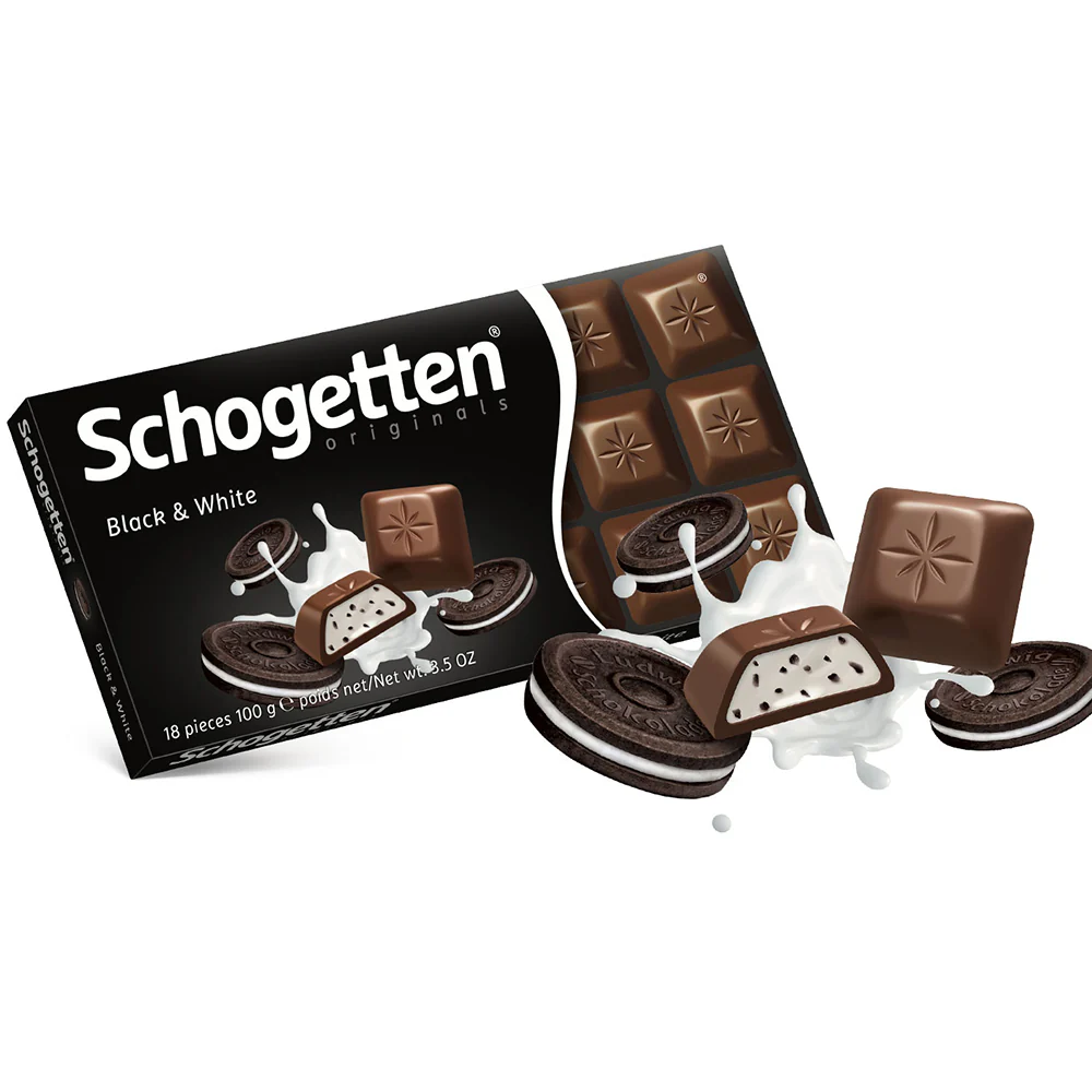 Schogetten Black & White Chocolate Tablet 100 G