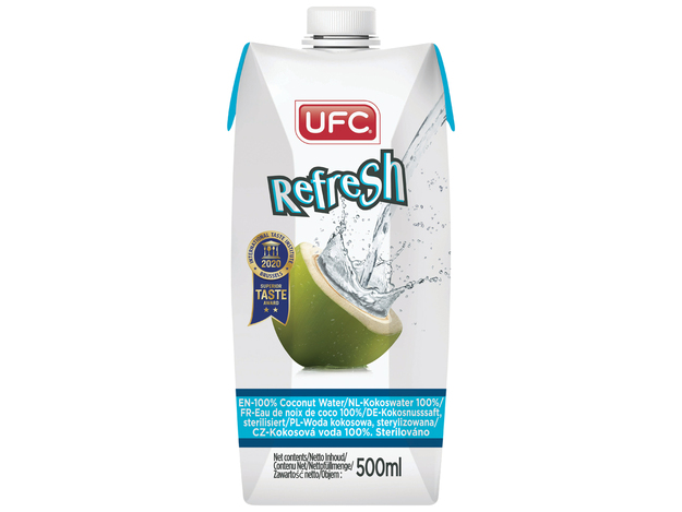 UFC REFRESH 100% COCONUT WATER, 500ML