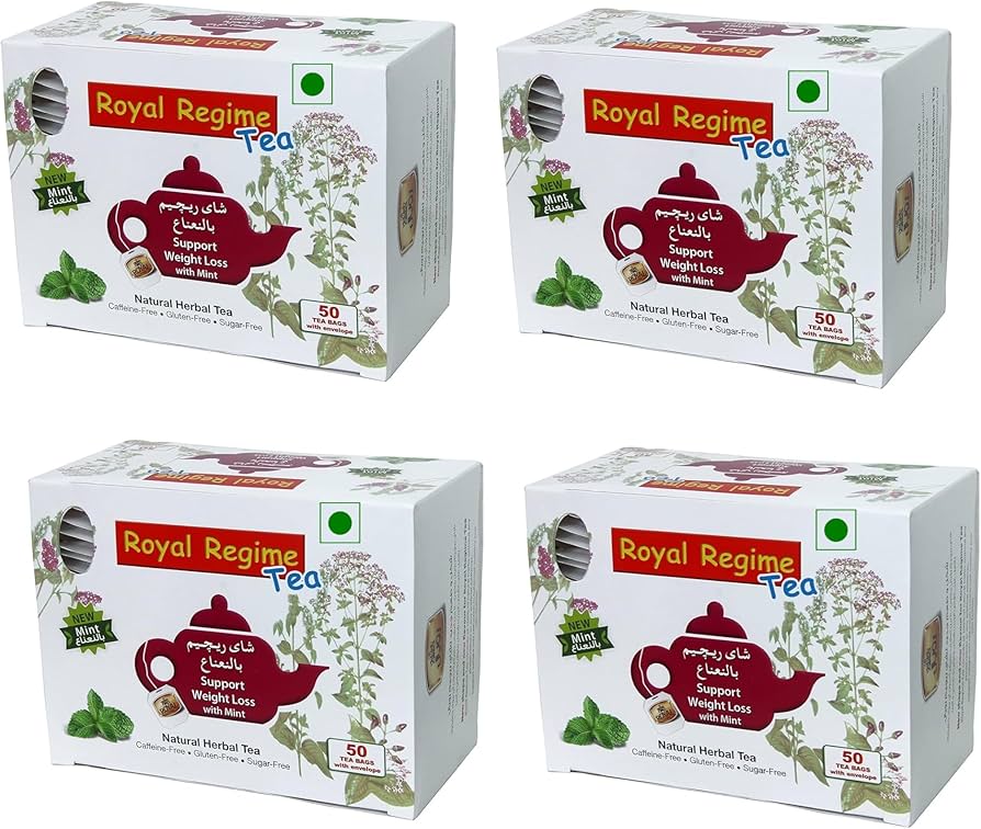 ROYAL HERBS REGIME WITH MINT TEA BAGS, 25 TEA BAGS