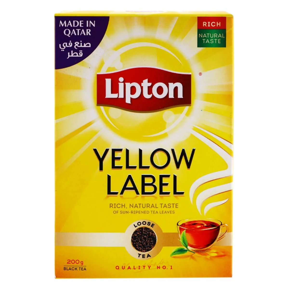 LIPTON YELLOW LABEL TEA PACKET QATAR EKT 200GM