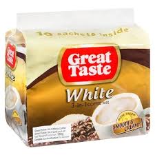 GREAT TASTE 3 IN 1 WHITE COFFEE CREAMY (10 PCS X 30 G) 300 G