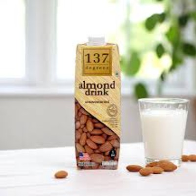 137 DEGREES UNSWEETENED DELICIOUS ALMOND MILK, 1L