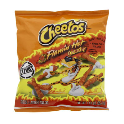 Cheetos Flamin Hot Crunchy Chips, 35.4g