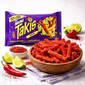 Takis Fuego Hot Chili Pepper & Lime Tortilla Chips, 35g