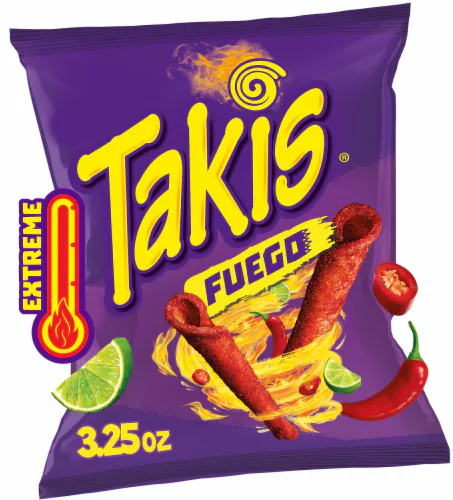 Takis Fuego Hot Chili Pepper & Lime Tortilla Chips, 35g