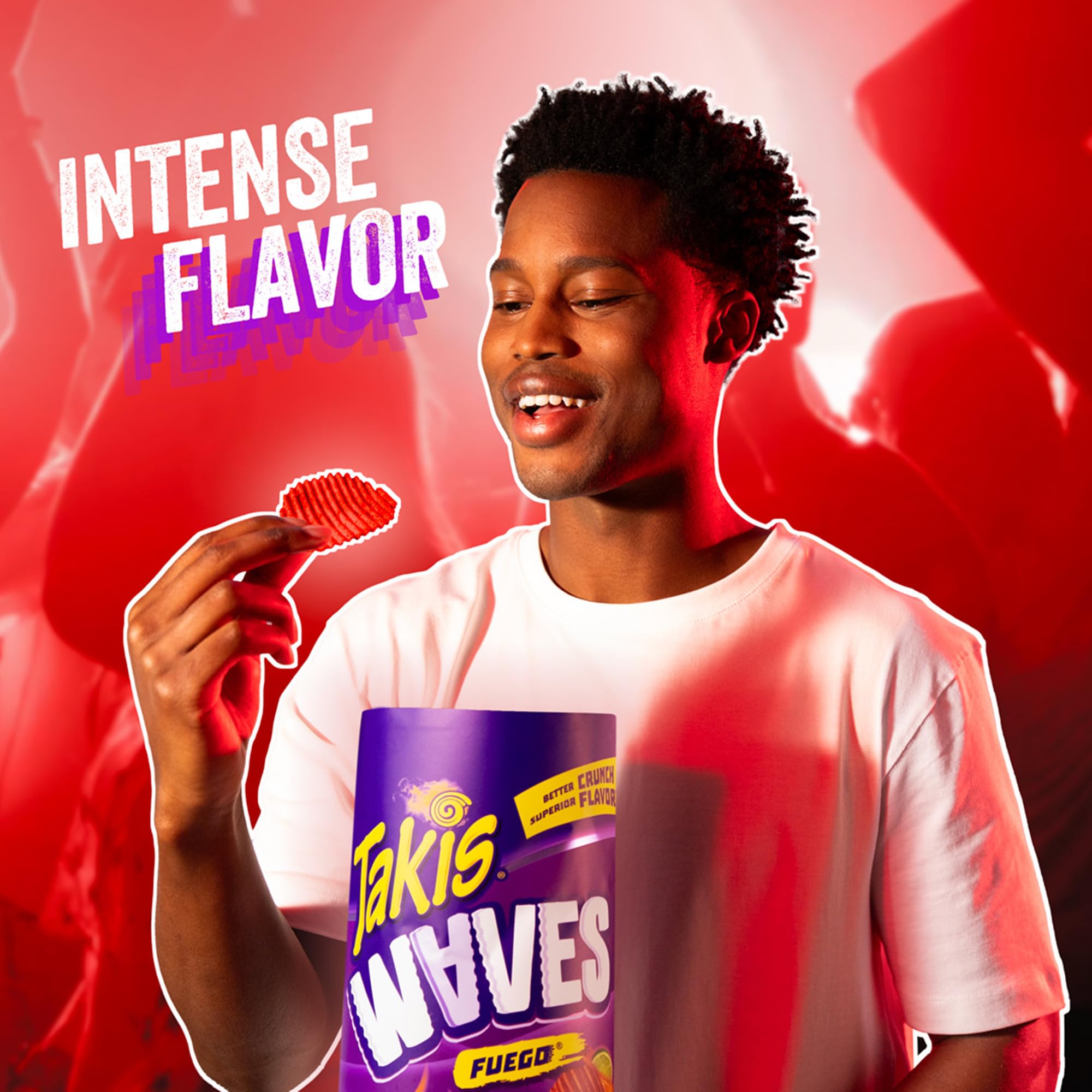 Waves Takis Waves Fuego Hot Chili Pepper & Lime Potato Chips, 71g