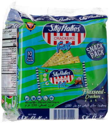 M.y San Sky Flakes Omega 3 Crackers, 10x25g