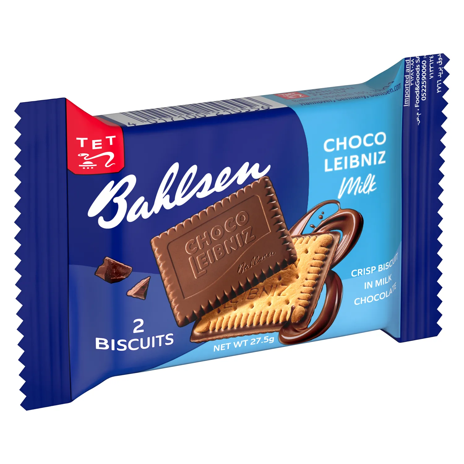 Bahlsen Chocolate Leibniz Milk Biscuit, 27.5g