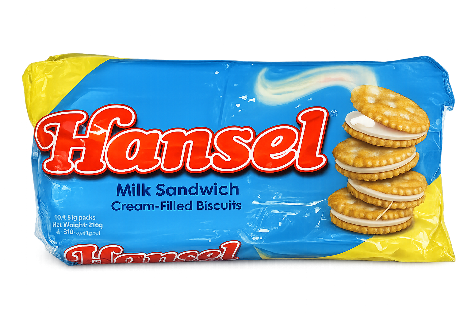 Hansel Milk Cream-filled Sandwich Biscuits, 10x31g