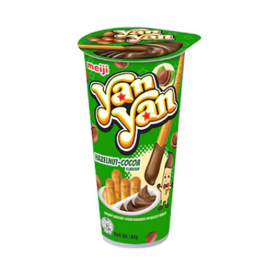 Meiji Yan Yan Biscuit Hazelnut, 44g