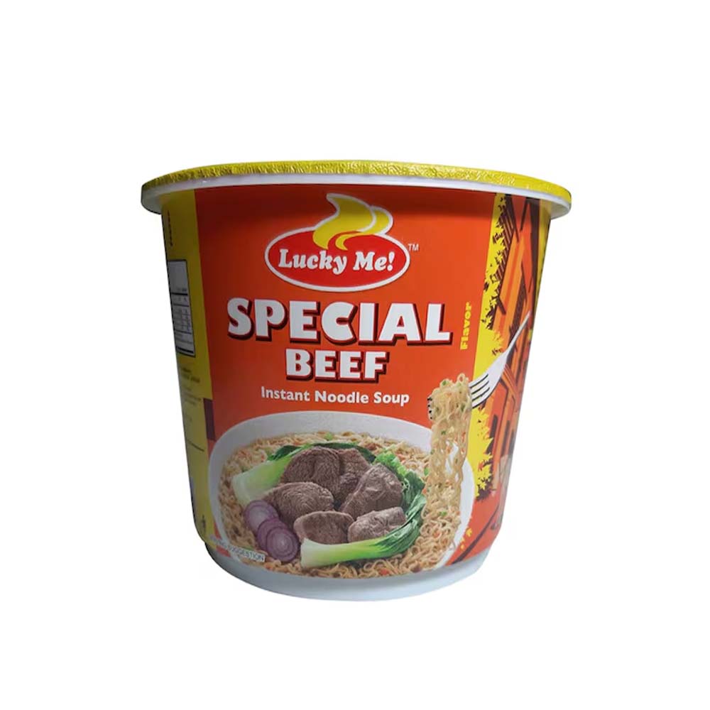 Lucky Me Mini Cup Beef Instant Noodles Soup, 40g