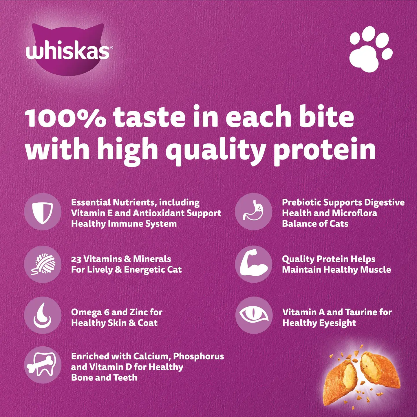Whiskas Chicken Dry Cat Food Bag, 3kg