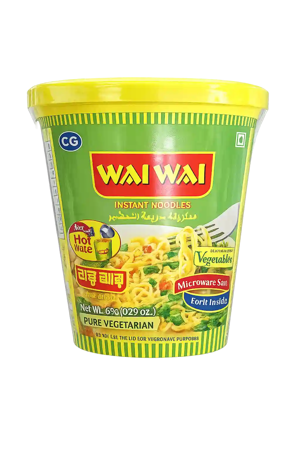 Wai Wai Cup Noodles Vegetable Flavor 65GM