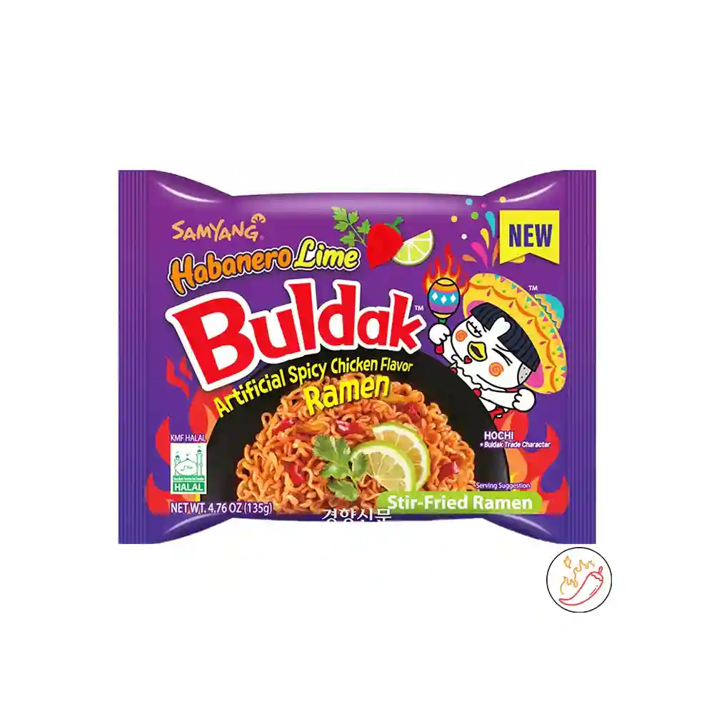 Buldak Korean Noodles Hot Chicken Flvr Hananero Lime 135GM