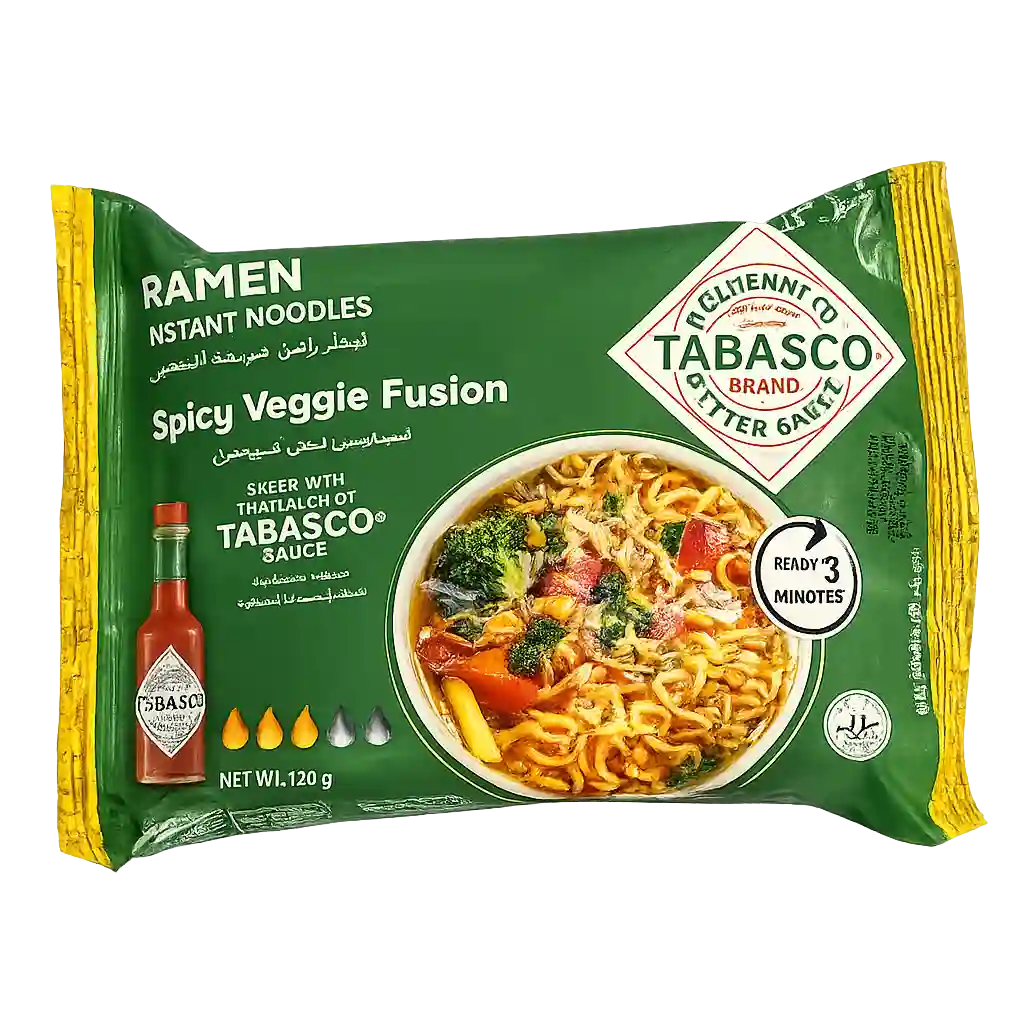 Tabasco Ramen Spicy Veggie Fusion 75GM