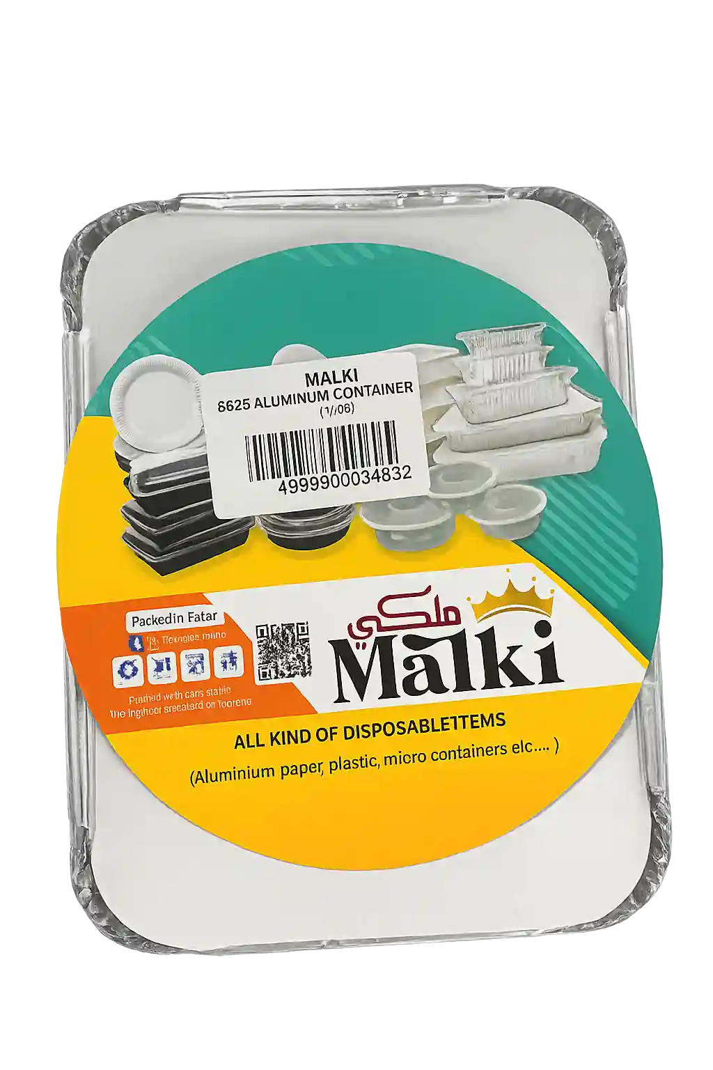 8325aluminium Container+lid 1*10 Royal Pack