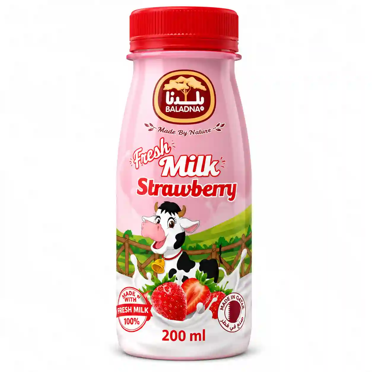 Baladna Fresh Strawberry Flavored Milk 200ml