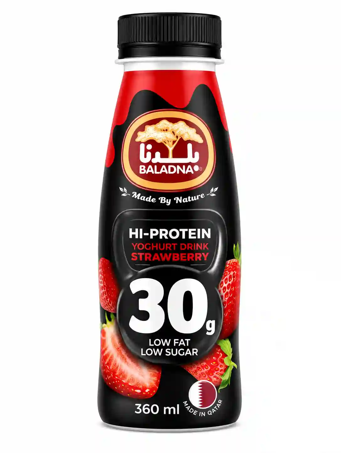 Baladna Yoghurt Greek Drink Strawberry 360Ml.