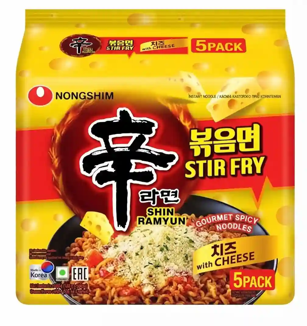 Nongshin Shin Ramyun Stir Fry With Cheese 136GM