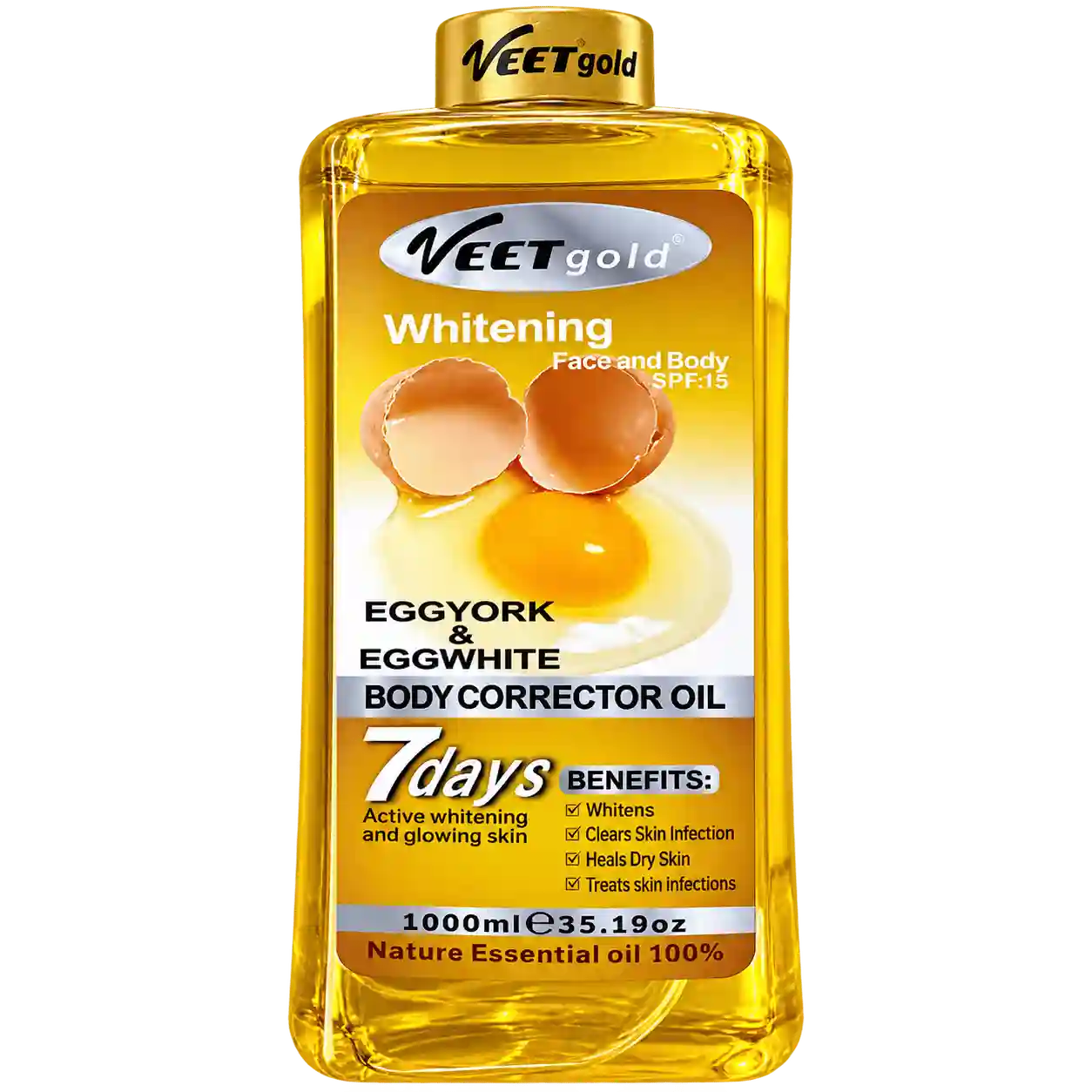 Veet Gold Whitening Egg Yolk & Egg White Oil 1000ML