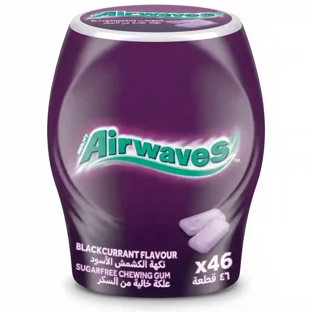 Airwaves Blackcurrent Flavour Sugarfree Chewing Gum Bottle