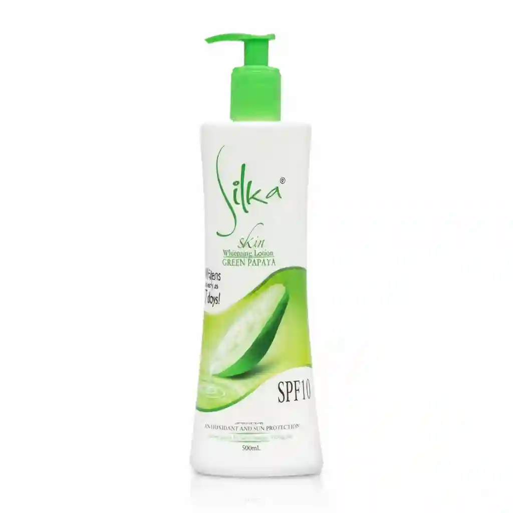 Silka Green Papaya Lotion 500ML Spf10 Pump Whitening