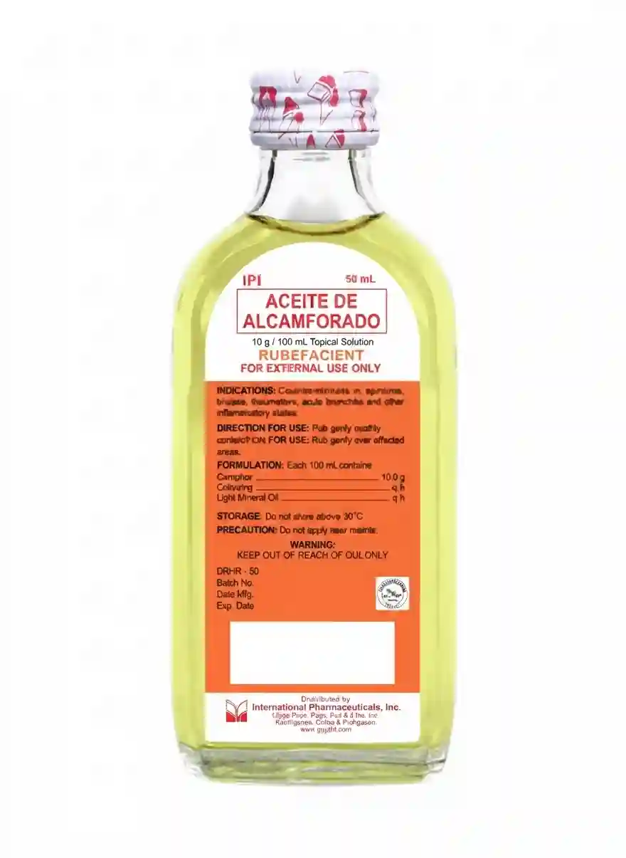 Aceite De Alcamforado Rubefacient 50ML
