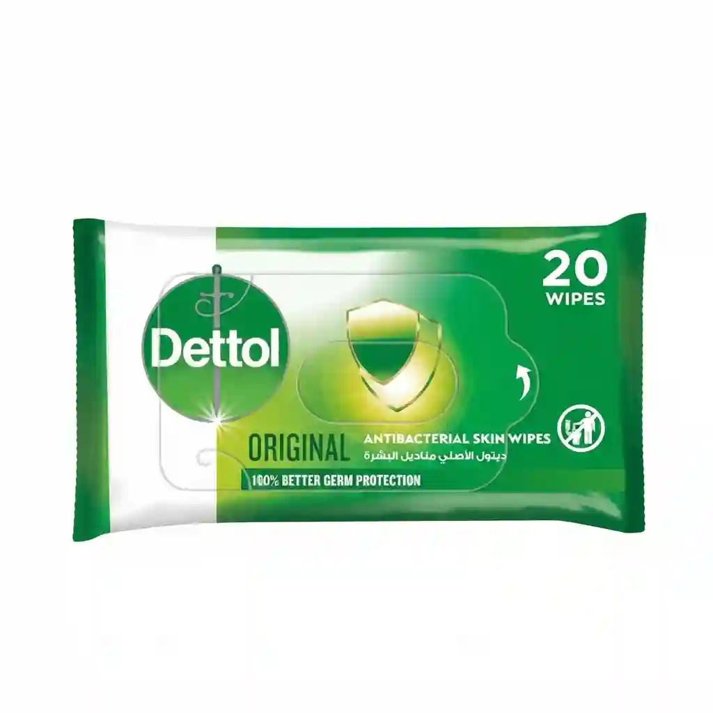 Dettol Skin Wipes Original 20wipes*2 Packet