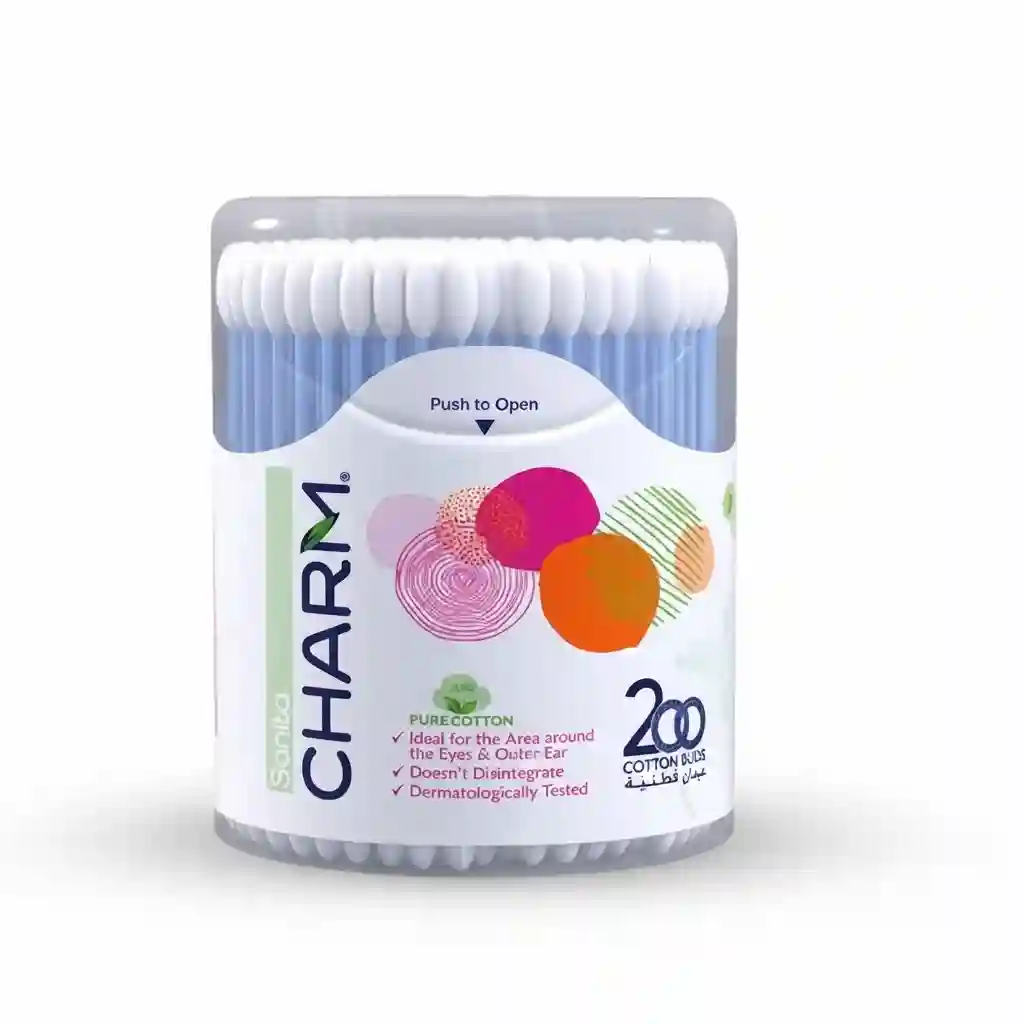 Charm Cotton Buds Round 200s  X242