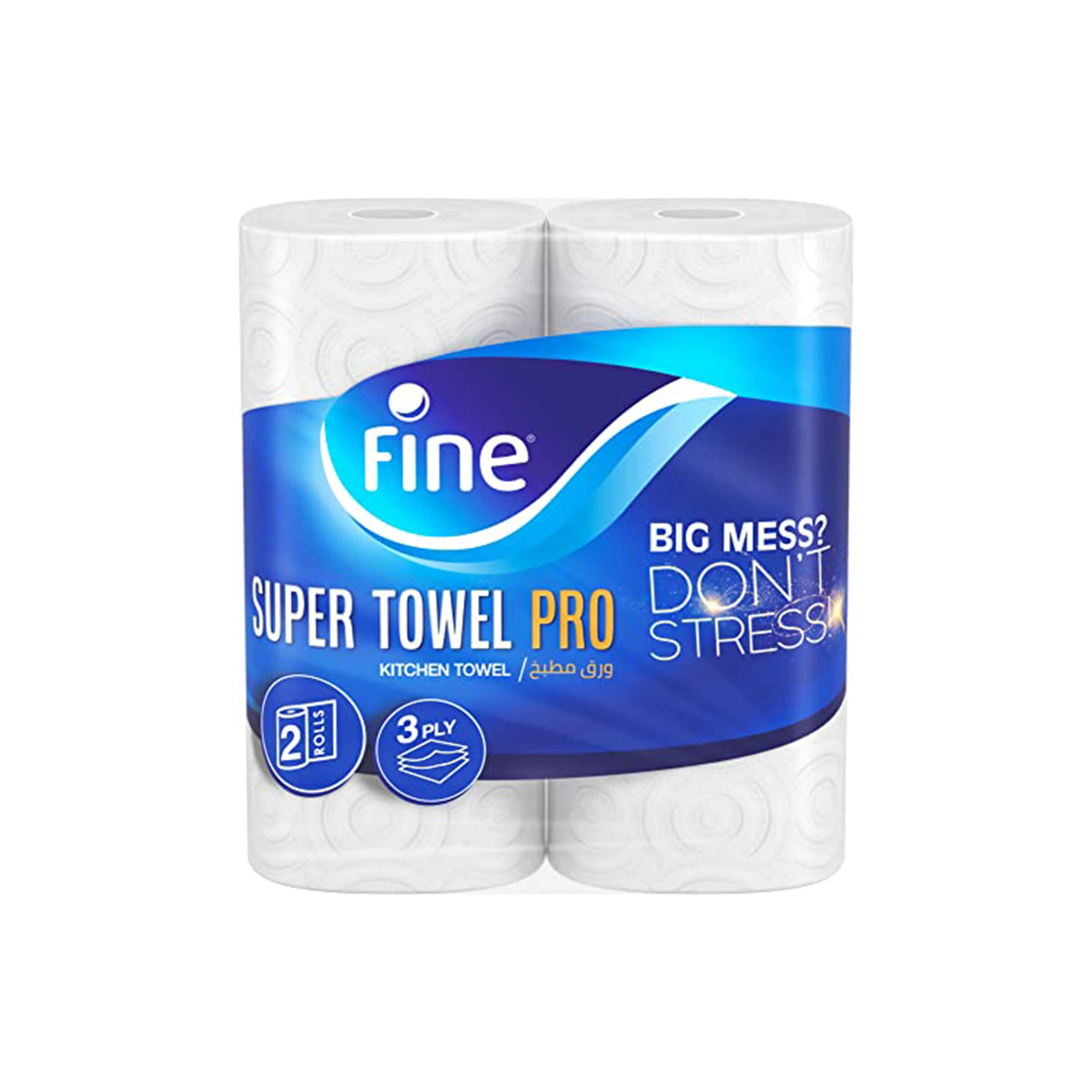 Fine Towel Household Fine Super Towel Pro 3 Ply X 60 Sheets X 2 Pcs