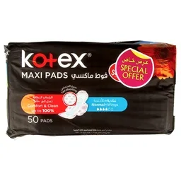 Kotex Pads Maxi Normal Pads 50 Pcs