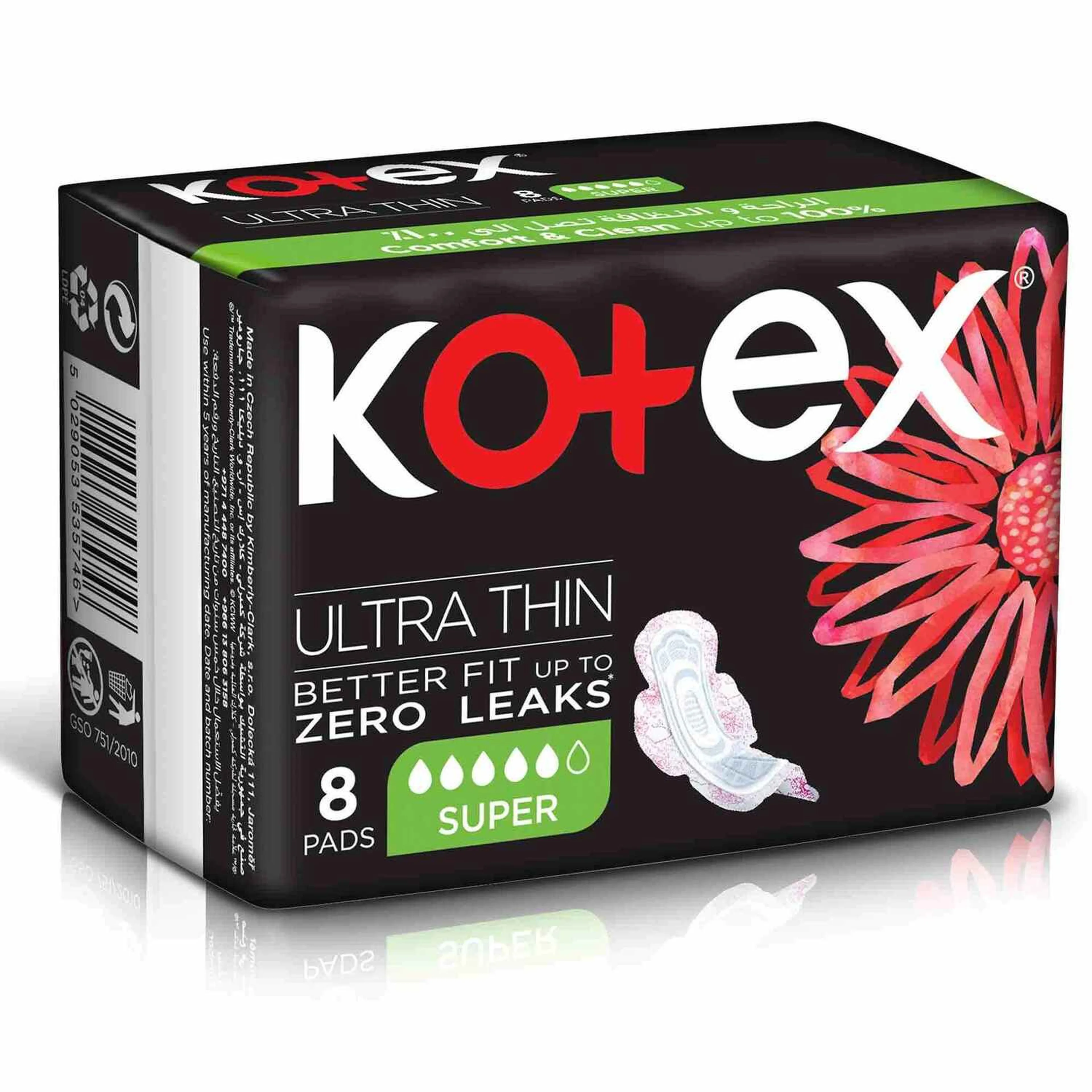Kotex Ultra Thin Feminine Pads, 8 Pads