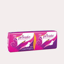 Private Monthly Extra Thin Super Pads, 16 Pads Economical Pack