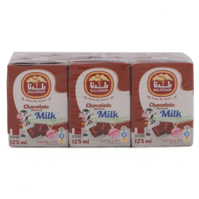 Baladna Uht Low Fat Chocolate Flavored Milk, 6x125ml