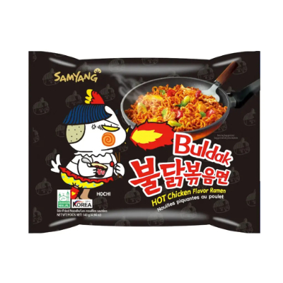 Samyang Buldak Original Hot Chicken Flavor Ramen Stir Fried Noodles Pack, 140g