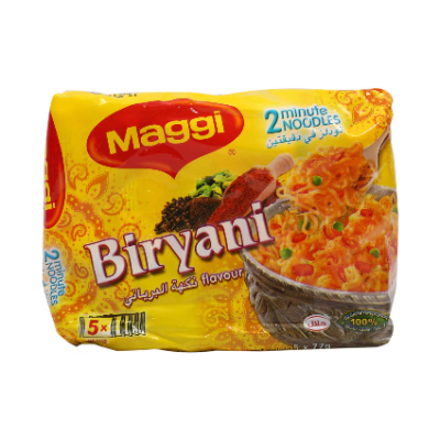 Maggi 2-minutes Biryani Flavor Noodles, 5x77g