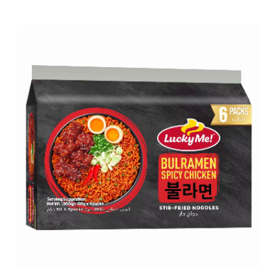 Lucky Me! Bulramen Spicy Chicken, 6x60g