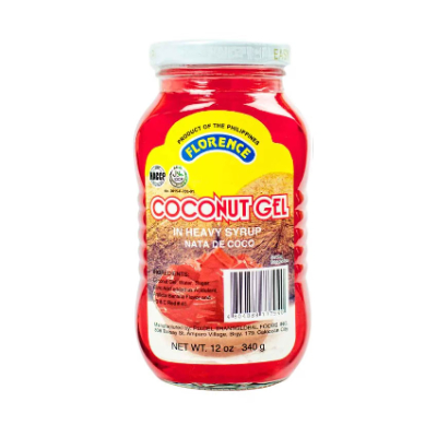 FLORENCE NATA DE COCO RED COCONUT GEL IN SYRUP, 340G