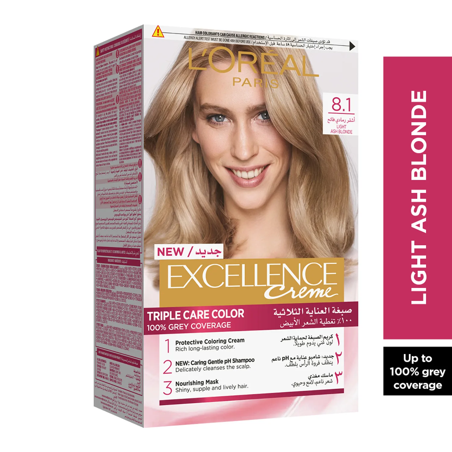 L'oreal Excellence Hair Color 8.1 Ash Blonde