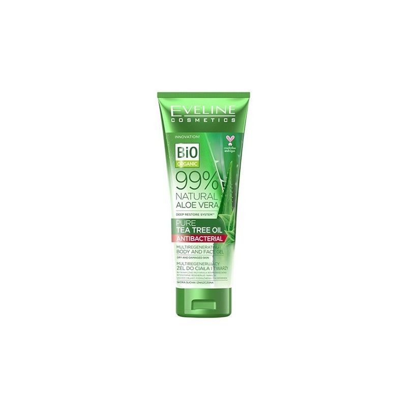EVELINE 99% NATURAL ALOE VERA BODY & FACE GEL, 250ML