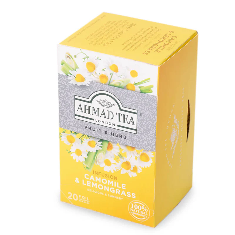 AHMAD TEA CAMOMILE & LEMONGRASS TEA FOILS, 20 FOILS