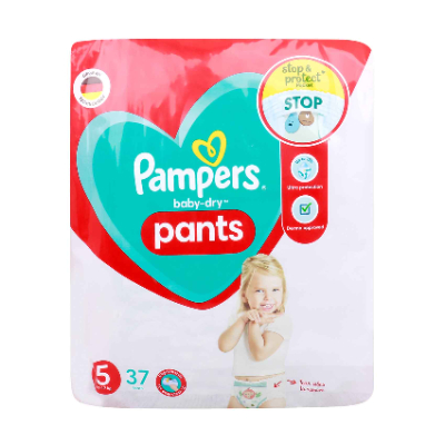 PAMPERS BABY DRY PANTS DIAPERS S5 FOR 12-17KG, 37 PIECES