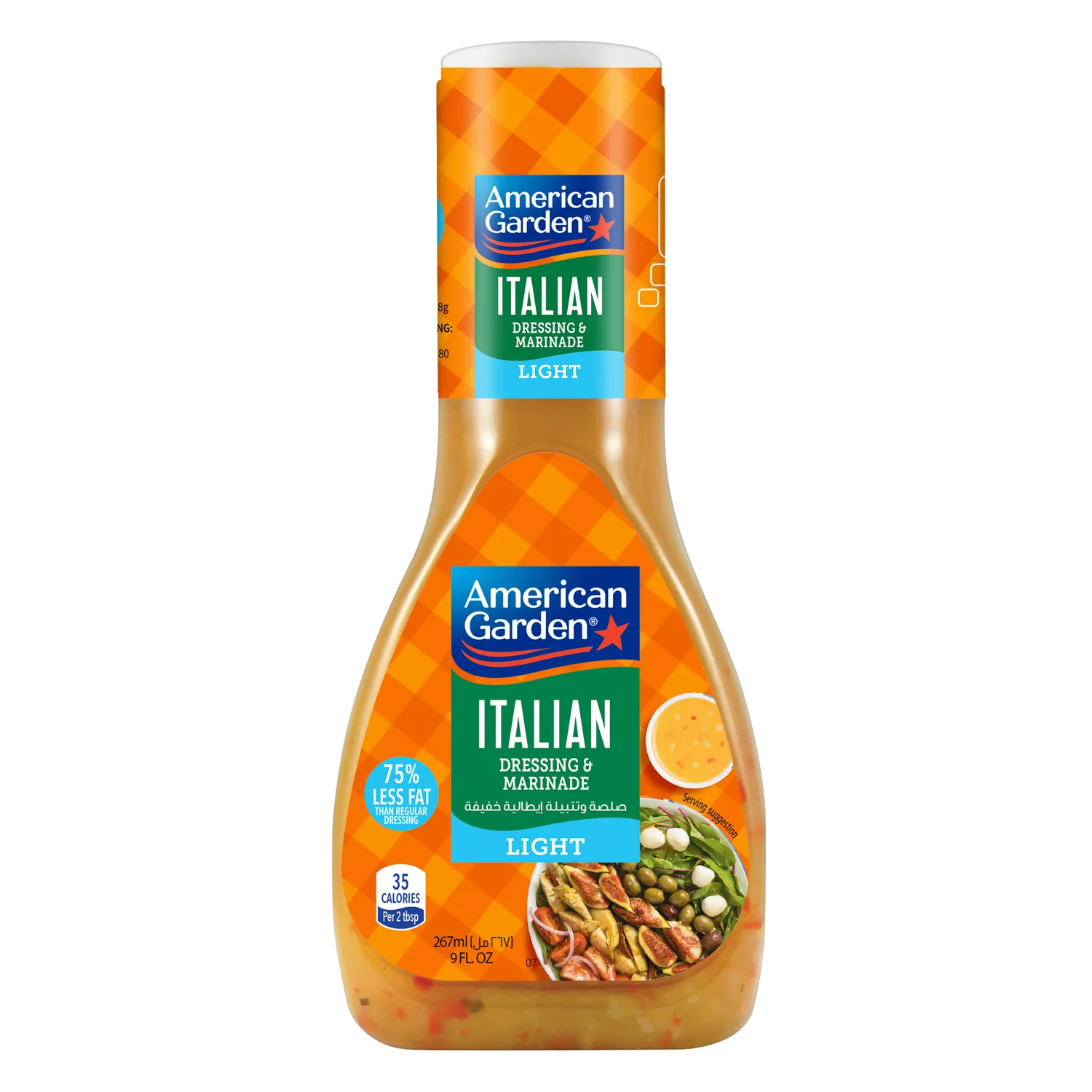AMERICAN GARDEN ITALIAN DRESSING & MARINADE LITE, GLUTEN-FREE, DAIRY-FREE, 267ML