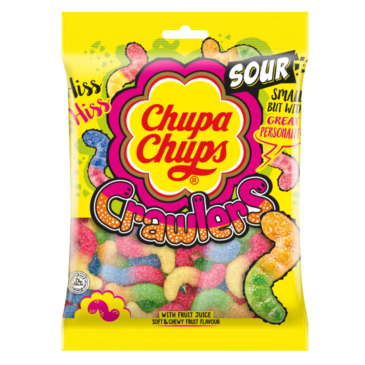 CHUPA CHUPS CRAWLERS SOUR JELLY, 90G