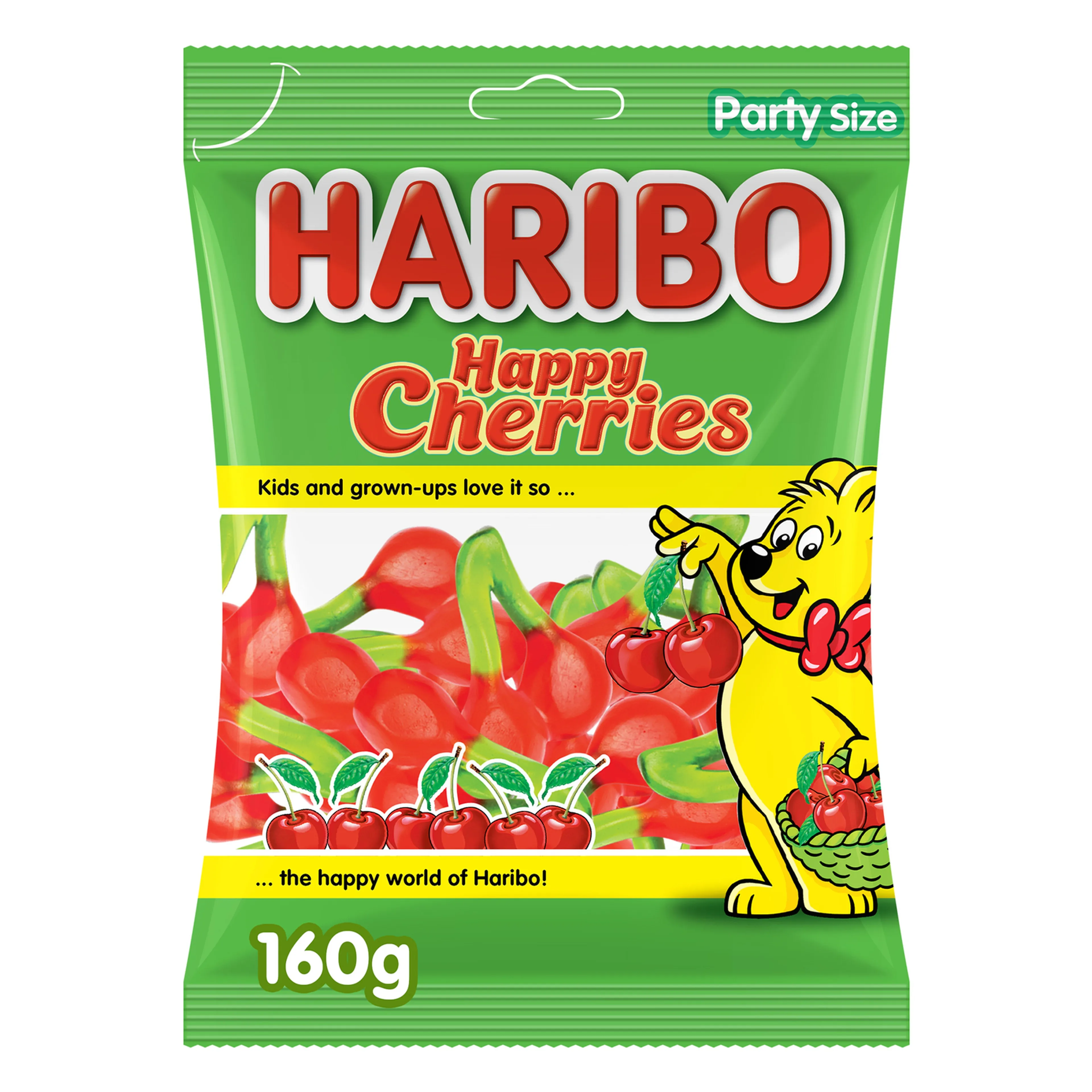 HARIBO HAPPY CHERRIES JELLY CANDY NO ARTIFICIAL COLORS, 160G