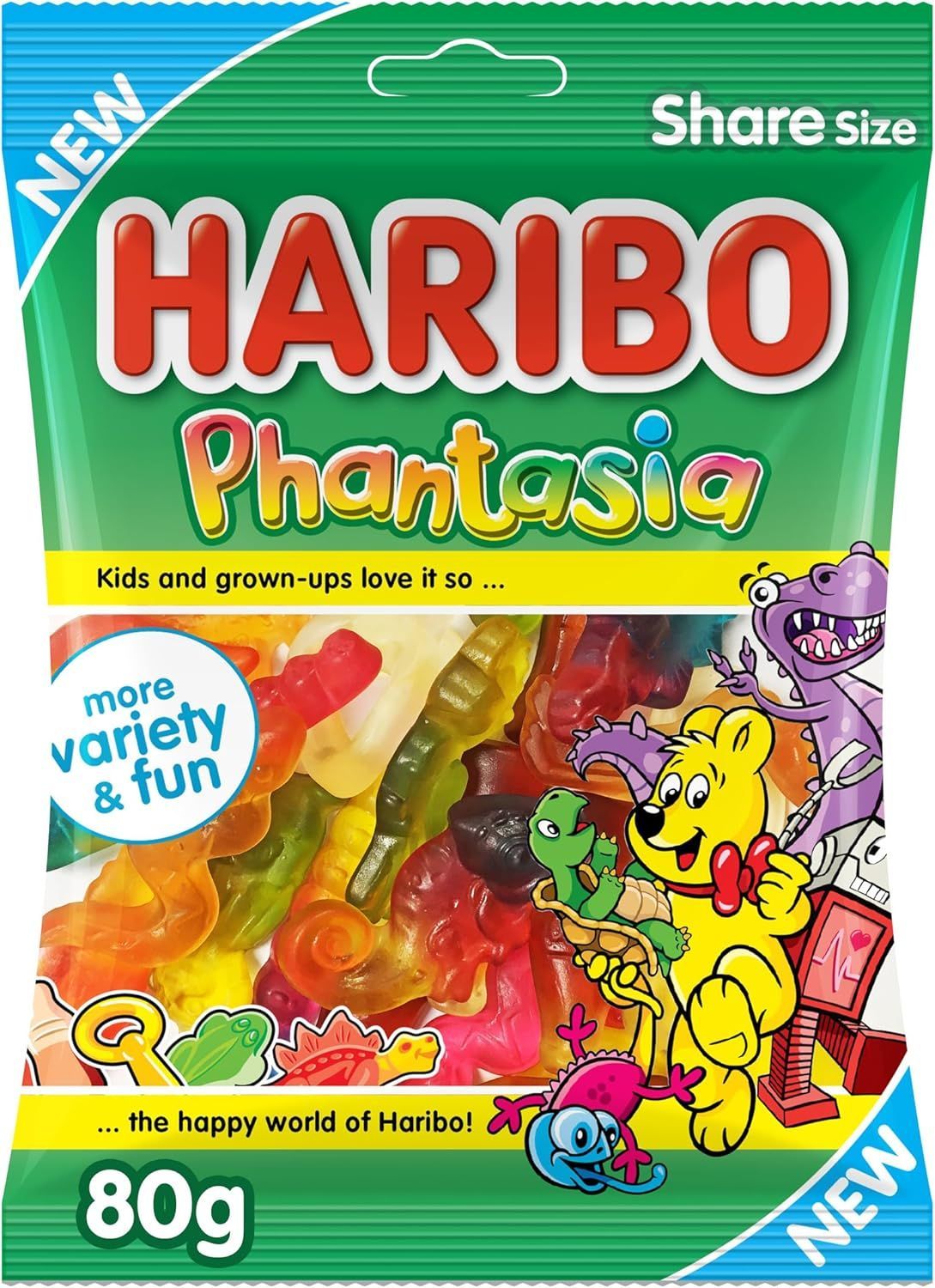 HARIBO PHANTASIA JELLY CANDY NO ARTIFICIAL COLORS, 80G