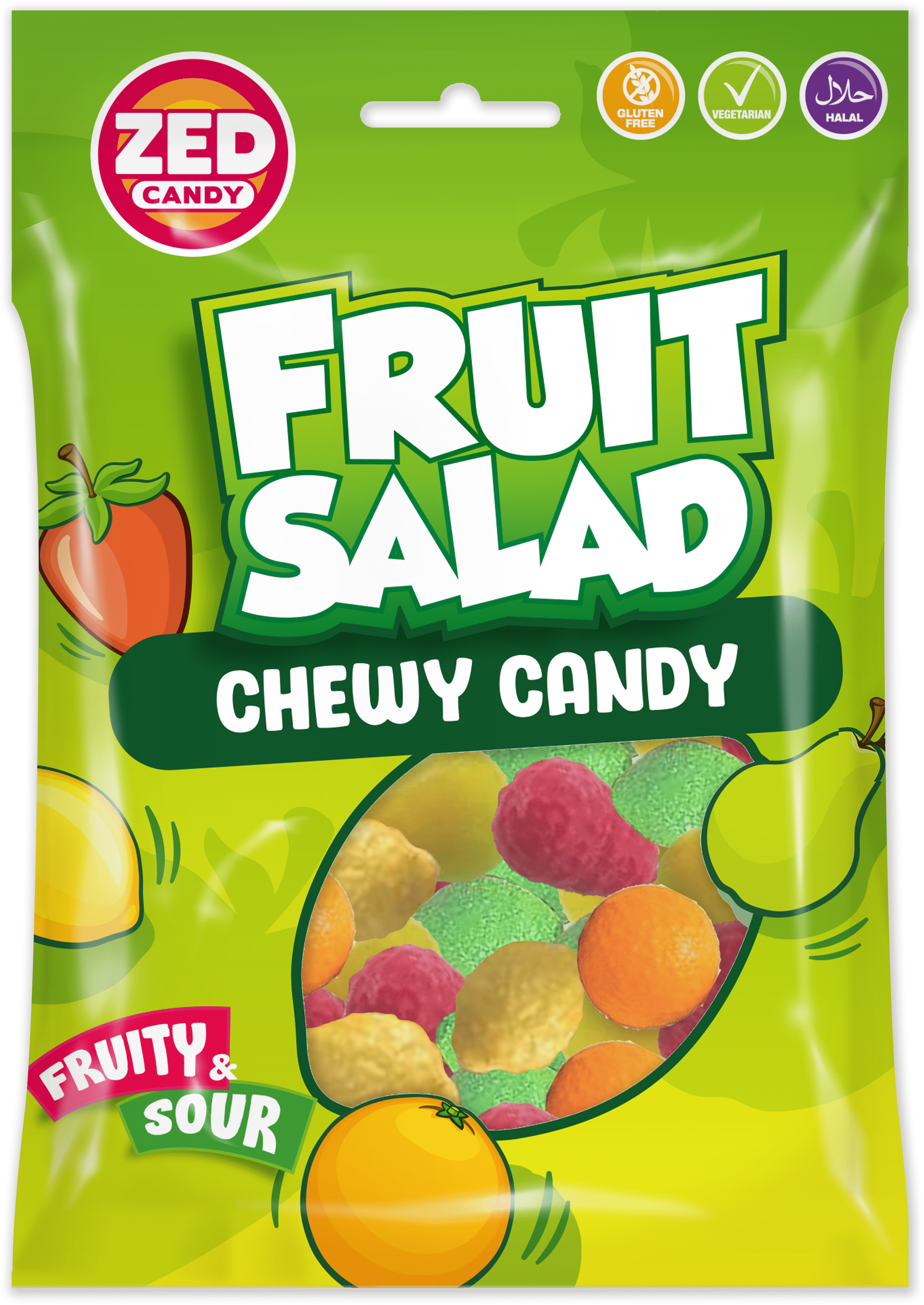 ZED FRUIT SALAD CHEWY CANDY 106G