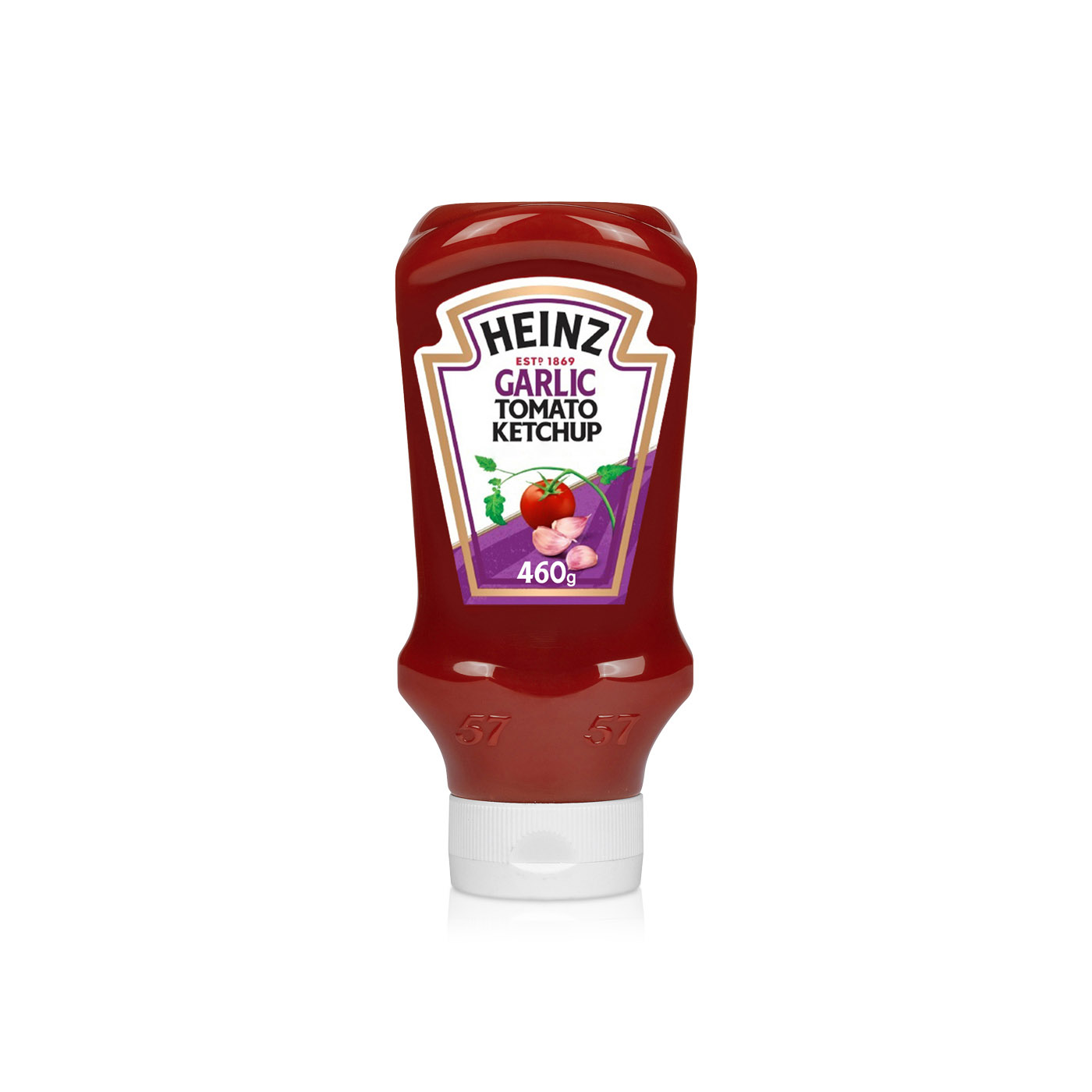 HEINZ GARLIC TOMATO KETCHUP, 460G