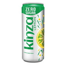 KINZA ZERO SUGAR LEMON SOFT DRINK CAN, 250ML